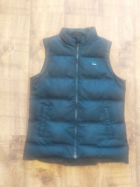 Bench Unisex Black Puffer Vest with Stand Collar S Flaw